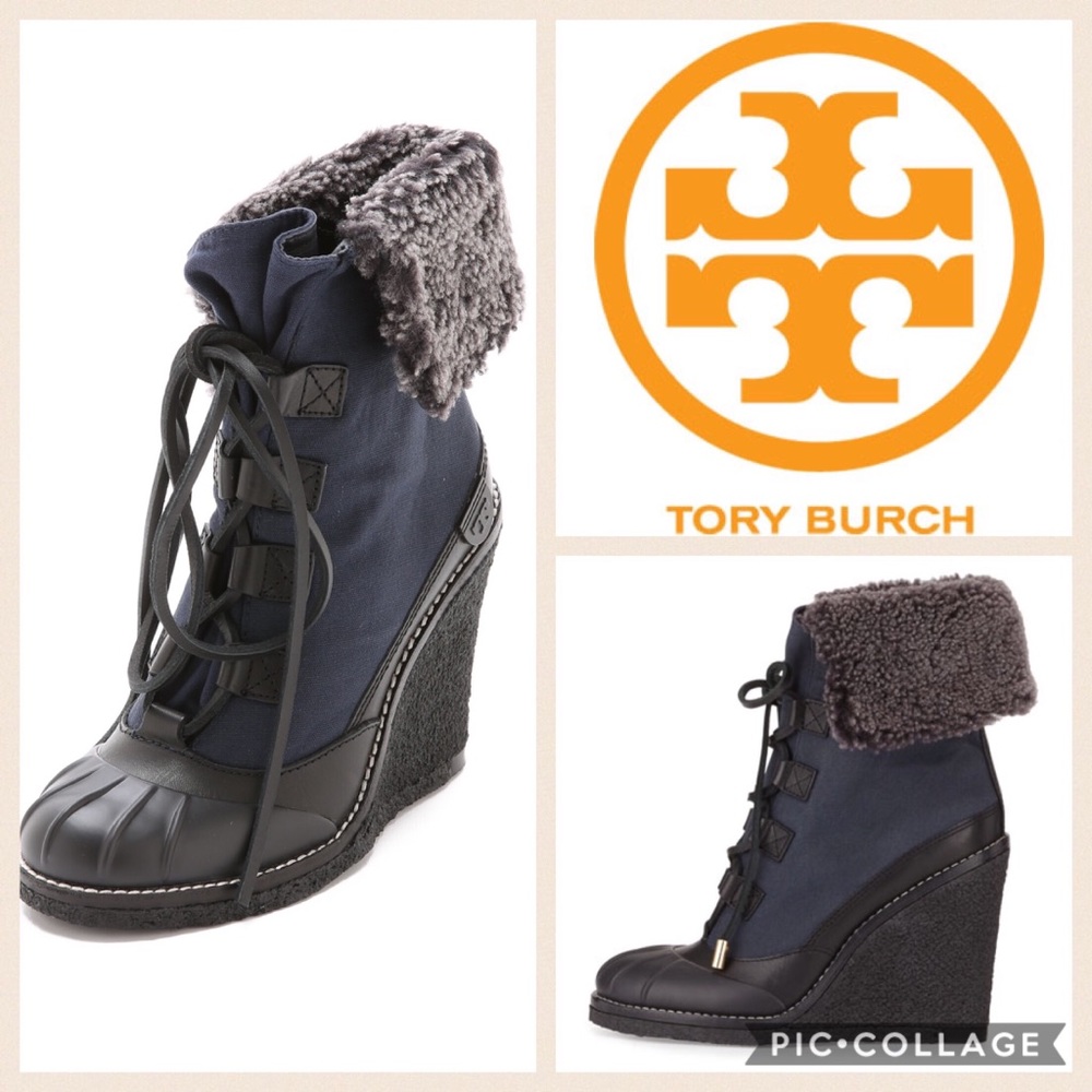 Tory Burch Fairfax Bootie {Blk/Nvy/Charcoal} 7